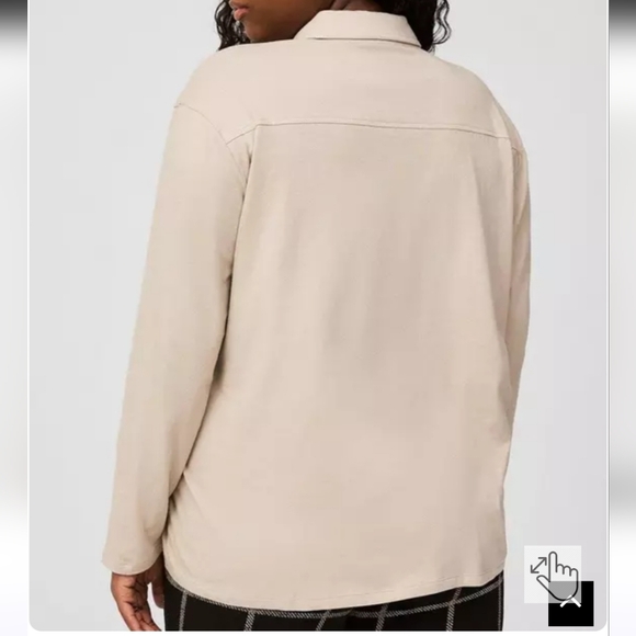 NWOT Torrid Heritage Jersey Collared Tee Beige - Picture 2 of 7